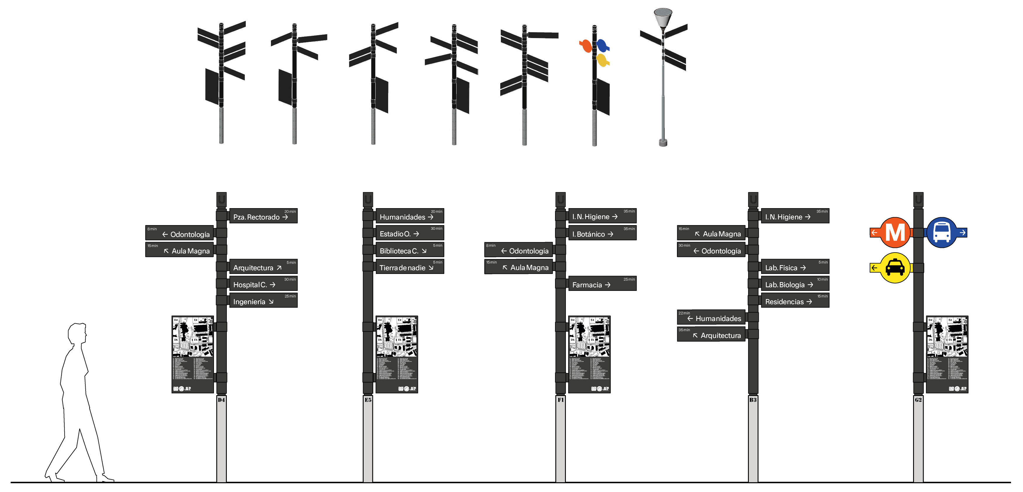 Signage Design for the Central University of Venezuela