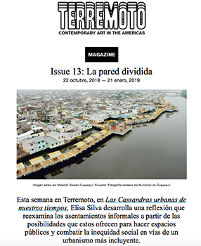 Terremoto "The Urban Cassandras of our times" by Elisa Silva