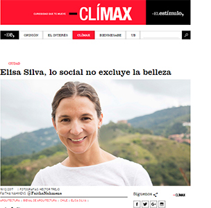Clímax "Elisa Silva, lo social no excluye la belleza"