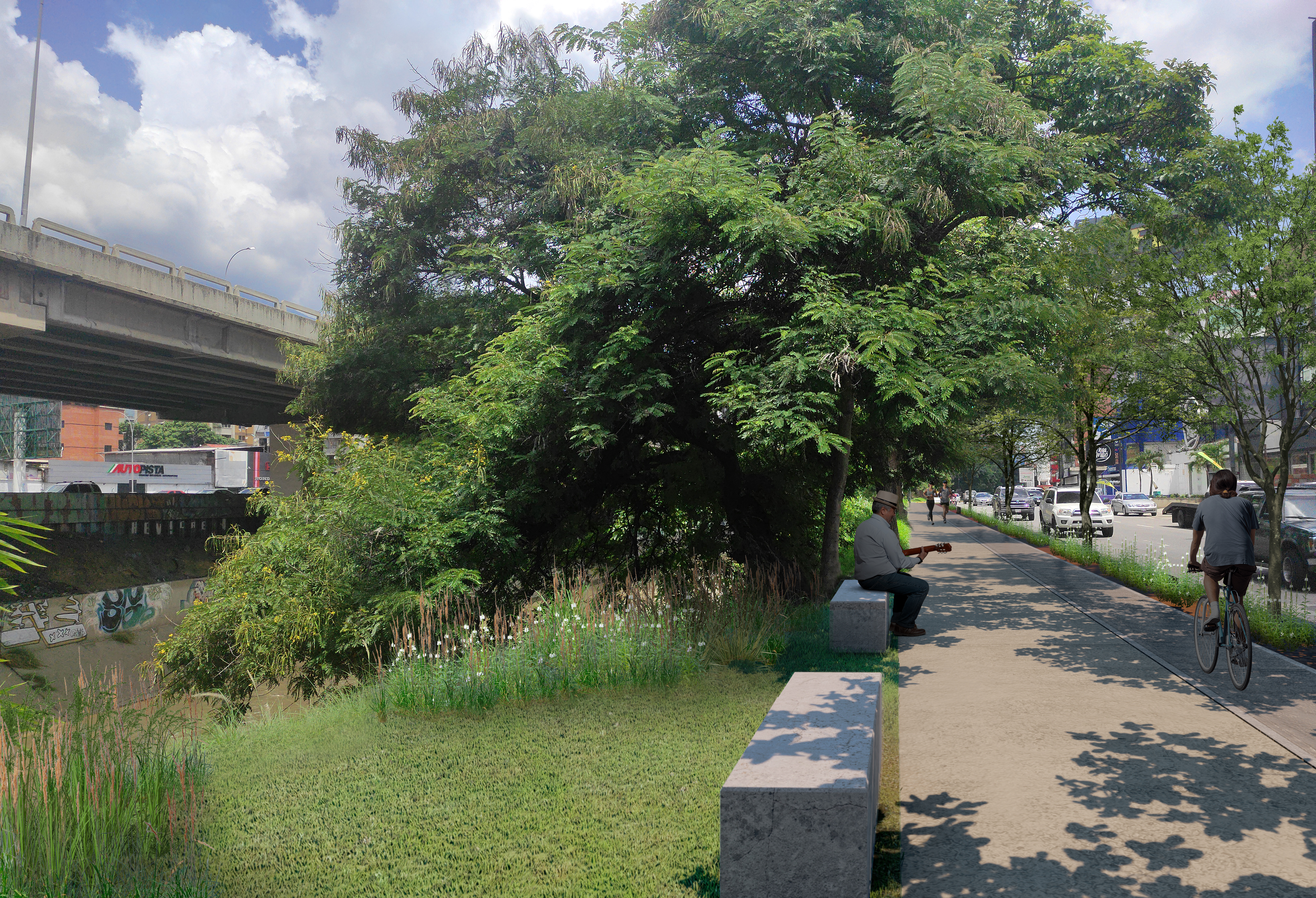 Parque lineal río Guaire en Colinas de Bello Monte