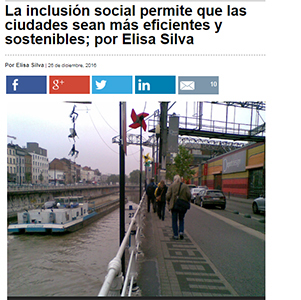 Prodavinci "La inclusión social permite que las ciudades sean más eficientes y sostenibles" por Elisa Silva